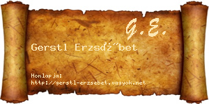 Gerstl Erzsébet névjegykártya